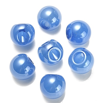 Opaque Acrylic Beads, Round, Top Drilled, Royal Blue, 19x19x19mm, Hole: 3mm