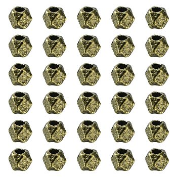 Polyhedron Tibetan Style Alloy Finding Beads, Lead Free & Cadmium Free, Antique Bronze, 3x3x3mm, Hole: 1mm