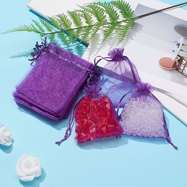 Organza Gift Bags with Drawstring(OP-R016-9x12cm-20)-4