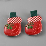 Cute Christmas Acrylic Alligator Hair Clips, Hair Accessories for Girl, Christmas Socking, 39x28x8mm(PHAR-WH0013-03F)