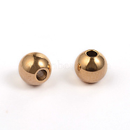 Ion Plating(IP) 304 Stainless Steel Spacer Beads, Round, Golden, 5mm, Hole: 1.8mm(STAS-G170-51G)
