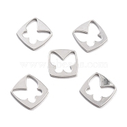 Alloy Pendants, Cadmium Free & Lead Free, Butterfly, Platinum, 18.5x18x1.5mm, Hole: 14X15mm(FIND-O002-04P)
