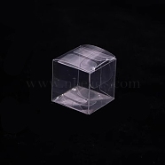 Clear PVC Plastic Storage Box, for Gift Packaging, Square, 8x8x8cm(PW-WG26137-02)