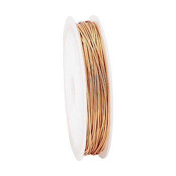 Elite Eco-Friendly Copper Wire, Round, Long-Lasting Plated, Real 18K Gold Plated, 18 Gauge, 1mm, 10m/set