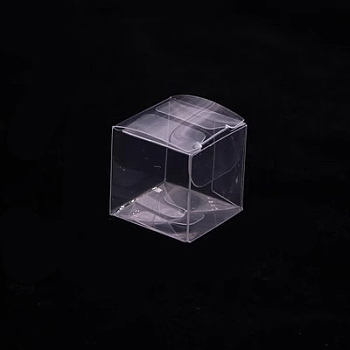 Clear PVC Plastic Storage Box, for Gift Packaging, Square, 8x8x8cm