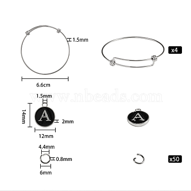 Наборы для изготовления браслетов с буквами(DIY-SZ0001-61P)-6