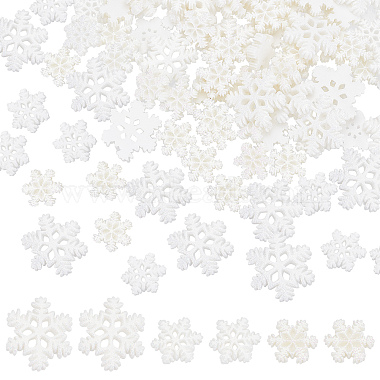 White Snowflake Resin Cabochons