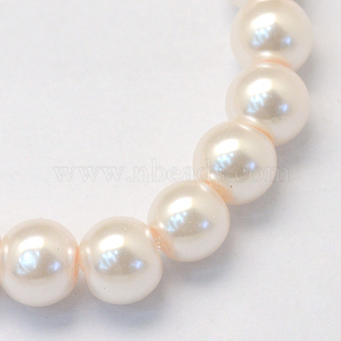 Baking Painted Pearlized Glass Pearl Round Bead Strands(HY-Q003-6mm-41)-2