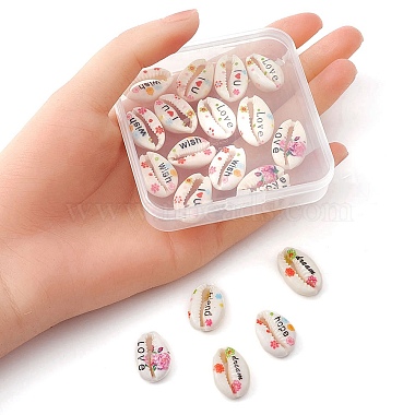 20Pcs Printed Natural Cowrie Shell Beads(SHEL-YW0001-03A)-3