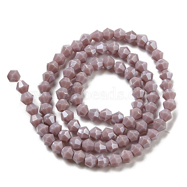 Opaque Solid Color Electroplate Glass Beads Strands(GLAA-F029-P4mm-C13)-2