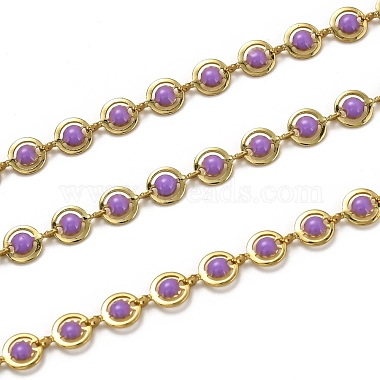 Purple Brass+Enamel Link Chains Chain