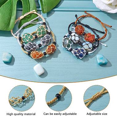 Adjustable Braided Nylon Cord Macrame Pouch Bracelet Making(AJEW-SW00013-18)-3