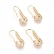 Brass Micro Pave Cubic Zirconia Dangle Earrings(ZIRC-D118-02G)-1