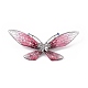Bling Resin Butterfly Brooch Pin with Crystal Rhinestone(JEWB-P016-04P-02)-1