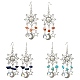 3 Pairs 3 Style Natural Mixed Gemstone Chips Chandelier Earrings(EJEW-TA00337)-1