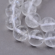 Natural Quartz Crystal Beads Strands, Round, 8~8.5mm, Hole: 1mm, about 47pcs/strand, 15.5 inch(G-Q462-8mm-32)