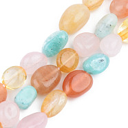 Natural Mixed Gemstone Beads Strands, Tumbled Stone, Nuggets, 5~13x5~10x3~8mm, Hole: 1mm, about 40~60pcs/strand, 14.57 inch~15.74 inch(37~40cm)(G-S359-153)