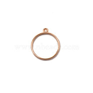 Zinc Alloy Open Back Bezel Pendants, For DIY UV Resin, Epoxy Resin, Pressed Flower Jewelry, Cadmium Free & Lead Free, Flat Round, Light Gold, 32x28x3mm, Hole: 2.7mm, Inner Diameter: 24.5mm(FIND-WH0094-48KCG)