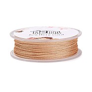 Polyester Metallic Thread, Sandy Brown, 1mm, about 32.8 yards(30m)/roll(OCOR-G006-02-1.0mm-28)