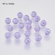 Imitation Austrian Crystal Beads, Grade AAA, Faceted(32 Facets), Round, Medium Purple, 10mm, Hole: 0.9~1mm(SWAR-F021-10mm-212)