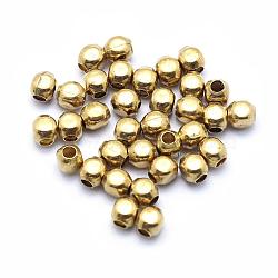 Brass Crimp Beads, Lead Free & Cadmium Free & Nickel Free, Cube, Raw(Unplated), 2.5x2mm, Hole: 1mm(KK-A143-26A-C-RS)