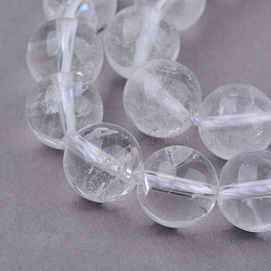 Natural Quartz Crystal Beads Strands, Rock Crystal Beads, Round, 8~8.5mm, Hole: 1mm, about 47pcs/strand, 15.5 inch(G-Q462-8mm-32)