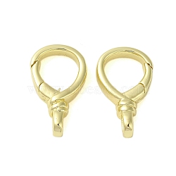 Brass Spring Gate Rings, Golden, 20x11.5x5mm, Hole: 3.5x2.5mm(KK-B089-15G)