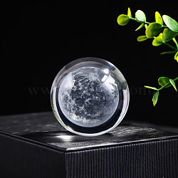 Inner Carving Glass Crystal Ball Diaplay Decoration, Fengshui Home Decor, Planet, 60mm(PW-WGF6175-09)