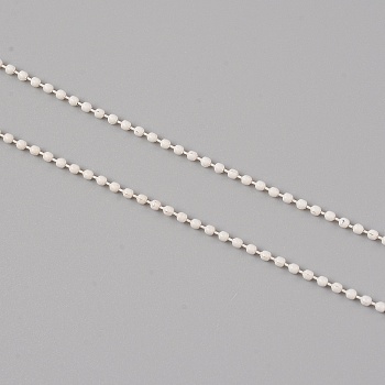 Iron Ball Chain, Baking Varnish, Unwelded, White, 2~2.5mm