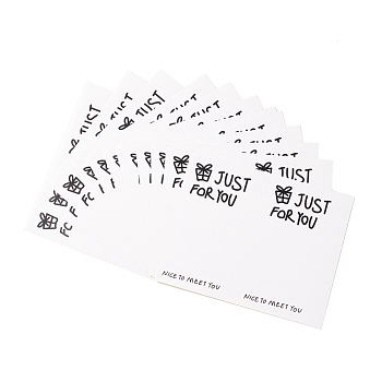 Rectangle Present Stickers,  Adhesive Label Stickers, for Gift Decoration, Gift Box, 12.6x10.4x0.01cm, 50pcs/bag
