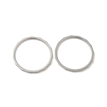 304 Stainless Steel Finger Rings, Stainless Steel Color, US Size 9(18.9mm)