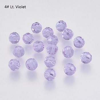 Imitation Austrian Crystal Beads, Grade AAA, Faceted(32 Facets), Round, Medium Purple, 10mm, Hole: 0.9~1mm