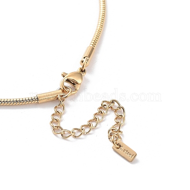 304 Stainless Steel Twist Bar Pendant Necklaces with Snake Chains(NJEW-H601-01G)-3