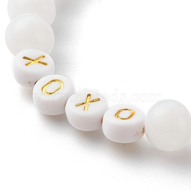 Round Imitation Gemstone & Plating Beads Stretch Bracelet Sets(BJEW-JB06409-01)-7