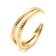 304 Stainless Steel Textured Open Cuff Ring for Women(RJEW-C016-18G)-1