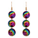 Sparkling Plastic Triple Round Ball Dangle Earrings(PW-WG16022-01)-1