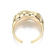 Brass Bean Pod Open Cuff Finger Ring Settings(KK-N231-325)-2