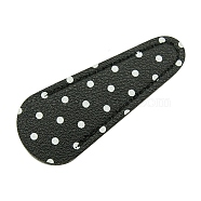 Polka Dots Pattern PU Leather Scissor Tip Protective Covers, Scissor Sheat, Triangle, Black, 6.5x2.5x0.3cm(PW-WG49518-02)