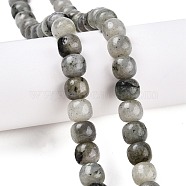 Natural Labradorite Beads Strands, Barrel, 10~10.5x9~9.5mm, Hole: 1.2mm, about 41~43pcs/strand, 14.37~16''(36.5~40cm)(G-T138-143)