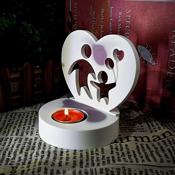 DIY Candle Silicone Molds, for Candle Making, Heart, 12.2x11x1cm