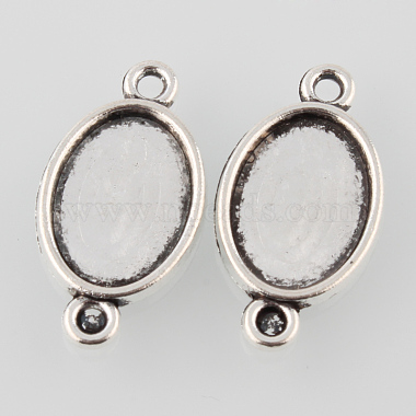 Antique Silver Tibetan Style Alloy Cabochon Connector Settings(TIBE-M022-04AS)-2