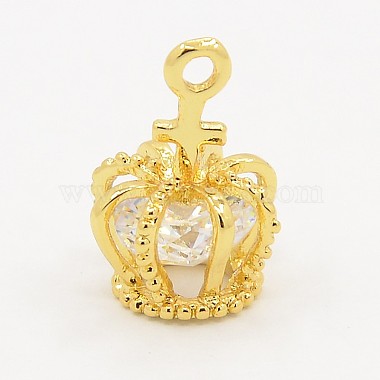 Golden Crown Brass + Cubic Zirconia Charms