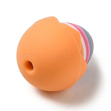 Easter Eggshell Food Grade Eco-Friendly Silicone Focal Beads(SIL-Q022-06B)-2
