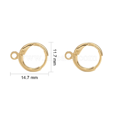 Brass Huggie Hoop Earring Findings(KK-L179-04G-A)-2
