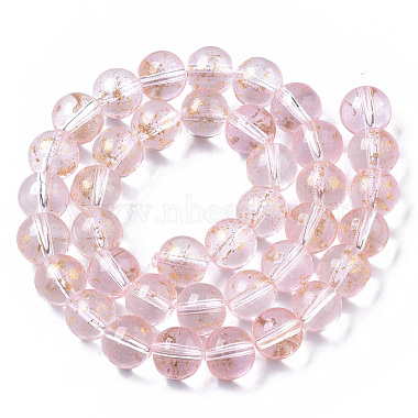 Chapelets de perles en verre peinte par pulvérisation transparent(GLAA-N035-03D-B06)-2