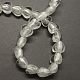 Perles en verre d'argent feuille manuelles(FOIL-R050-12x8mm-17)-1