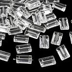 K9 Glass, Imitation Austrian Crystal Beads, Grade AAA, Faceted, Rectangle, Clear, 10x15.5x7mm, Hole: 0.9~1mm(SWAR-F081-10x16mm-01)