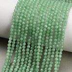 Natural Jade Beads Strands, Round, Faceted, 3.5mm, Hole: 0.6mm, about 128pcs/strand, 15.24''(38.7cm)(GG-CBA9722-A02-3mm)