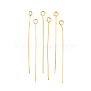 Ion Plating(IP) 304 Stainless Steel Eye Pins, Real 18K Gold Plated, 22 Gauge, 15x0.6mm, Hole: 1.9mm(STAS-I320-B05-G)