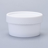 (Clearance Sale)Empty Plastic Facial Mask Cosmetic Cream Containers, with Inner Liners and Dome Screw Lids, for Beauty Products, Travel Storage Makeup, White, 6.72x4cm, Capacity: 50g(MRMJ-L016-004B-01)
